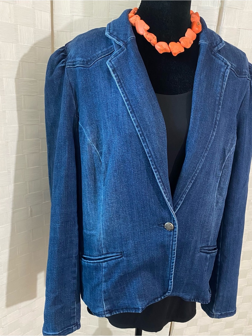 I.N.C. International Concepts Dark Blue Denim Blazer Size XL - Picture 6 of 11